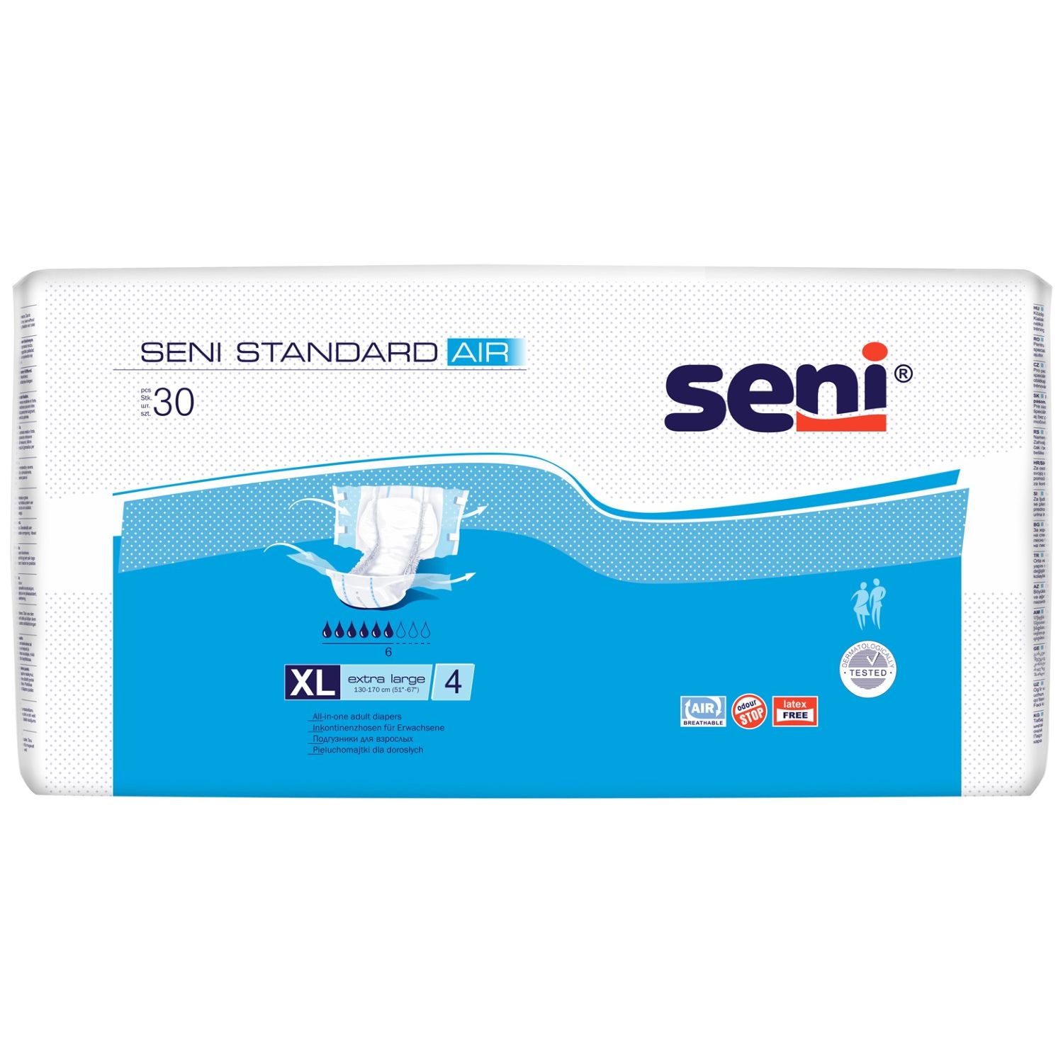 Seni Standard Air Extra Large felnőtt pelenka, 30 darab - 1 Seni Standard Air Extra Large felnőtt pelenka, 30 darab
