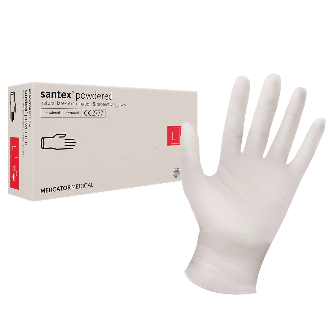Santex Latex gumikesztyű L - 1 Santex Latex gumikesztyű L
